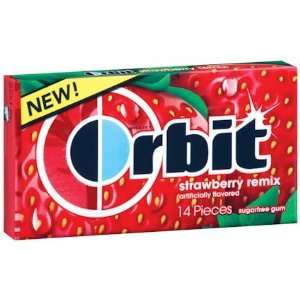 Orbit gum s/f strawberry remix   12x14 pc  Grocery 