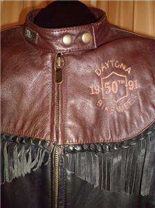 Harley Davidson Leather Jacket ORIGINAL Two Tone Brown Black Willie G 