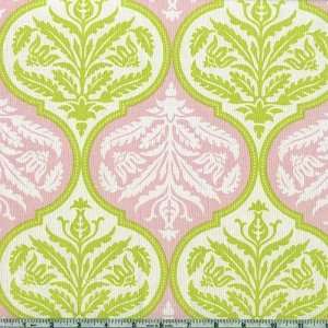 45 Wide Aviary Rose Damask Pink Fabric By The Yard: joel 