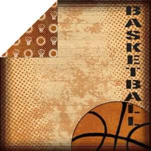  Basketball Double Sided Paper 12X12 Double Dribble Arts 