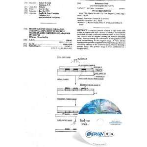 NEW Patent CD for THERMOGRAPHIC IMAGE FORMATION UTILIZING A COPY SHEET 