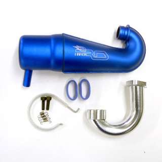 HPI Baja 5B 5T 5SC Performance Aluminum Tuned Exhaust System (Blue) by 