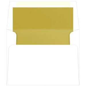  A2 Lined Envelopes   White Gold Lined (50 Pack): Office 