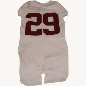  #29 Alabama 2008 09 Game Issued White Jersey (40 