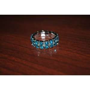   Bling Crystal Aqua & Silver Colors Toe Ring! Women or Teen: Jewelry