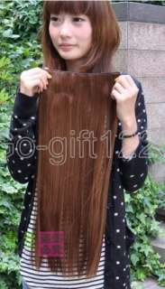   Hot Sale 25*60cm High Quality Clip On Straight Hair Extension  