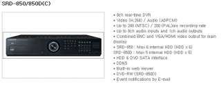 New SAMSUNG CCTV SRD 850DC Real Time DVR 8ch 60F 500G  