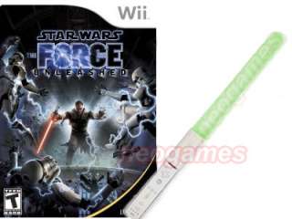   Wars: The Force Unleashed + 1 Green Saber for Wii 023272332631  