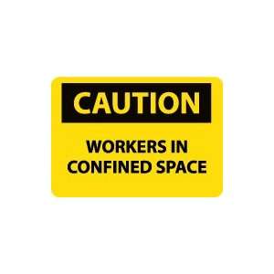   OSHA CAUTION Workers In Confined Space Safety Sign: Home Improvement