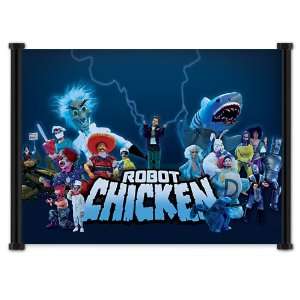  Robot Chicken Cartoon Network Fabric Wall Scroll Poster 