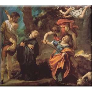   of Four Saints 16x14 Streched Canvas Art by Correggio