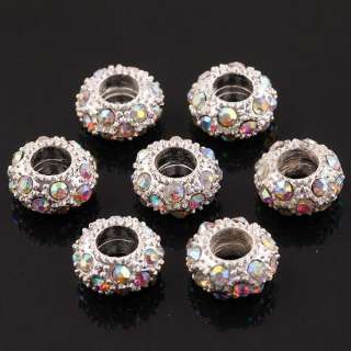 Pc88 Whole Sale AB Crystal Charm Beads Fit Bracelet 20x  