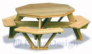 Traditional Octagon Picnic Table Plans