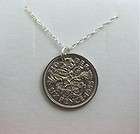 1935 lucky sixpence coin 77th birthday pendant chain 77th birthday