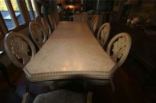 DINNING ROOM TABLE ABOUT 11 WHITE WASHED ANTIQUE OAK NEW LOCAL PICKUP 