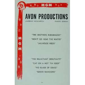   Ad Avon Productions MGM Movies Films Weingarten   Original Print Ad