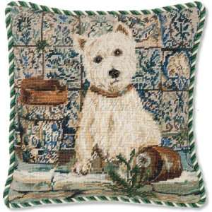  West Highland Terrier Needlepoint Pillow: Home & Kitchen