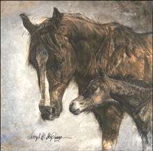 Horse Whisper original oil and conte by Virgil C. Stephens can be seen 