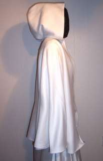 White Wedding Cape Warm polar fleece Bridal Cloak 32  