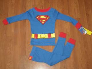 SUPERMAN 2 Pc Costume PAJAMAS New NWT Boys Child Size 8 885615009958 
