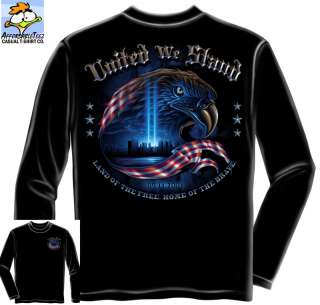 NEW 9 11 TRIBUTE L/S T SHIRT UNITED WE STAND  
