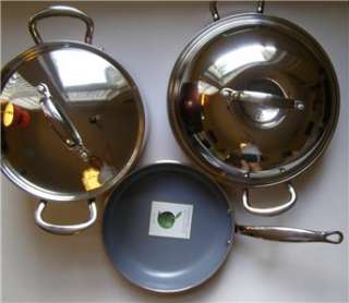   English GreenPan Elite Copperfused 9 piece cookset  New in Box  