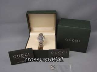 Ladies Pre owned Gucci 9040 L Stainless Steel Black Dial Quartz Wrist 