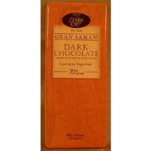 Gran Saman 70% Dark Chocolate Bar  Grocery & Gourmet Food