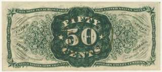 Very Rare General F.E. Spinner Fractional Currency 50 Cent Note Crisp 