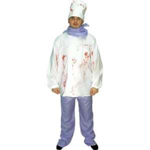   New Mens Bloody Murderer Chef Fancy Dress Costume L: Toys & Games