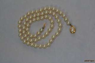 Vintage Pale Beige Pearl Japan Necklace Estate Jewelry  