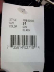 New York Store Dept. Womens Black Pants Size 24W  