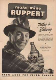 1946 Ruppert Brewery Beer New York NYC FLY FISHING ad  