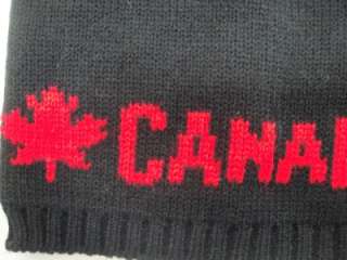 Canada Maple Leaf Beanie Tuque Winter Knit Hat BLACK  