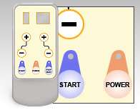 Use ISPA control panel to turn on/off both infrared heating pad and 