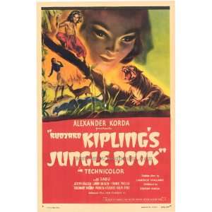 Jungle Book Movie Poster (27 x 40 Inches   69cm x 102cm) (1942)  (Sabu 
