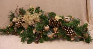   Bough Swags Decorated With Pine Cones & Ornaments Wall Decor  