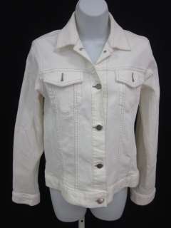 you are bidding on a theory white long sleeve patch pocket denim 