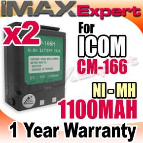 1AH CM 166 Battery for ICOM IC A22 IC A3 IC A22E IC A3E VHF Air 