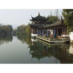 Waterside Pavilion at Winding Garden at West Lake, Hangzhou, Zhejiang 