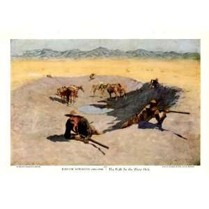 1951 Frederic Remington   The Fight for the Water Hole   Masterpiece 