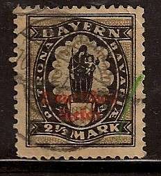   bavaria 1920 overprint scott 270a very fine abbreviations mnh mint