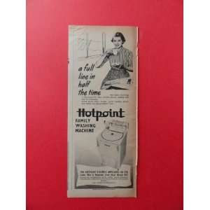  Hotpoint washing machine,1955 Print Ad. (woman/cup of 