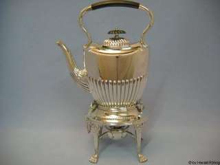 Teekanne auf Stövchen   925er Silber   Sheffield 1905   Henry 