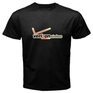 Rare Verizon Wireless Logo New Black T shirt S 3XL  