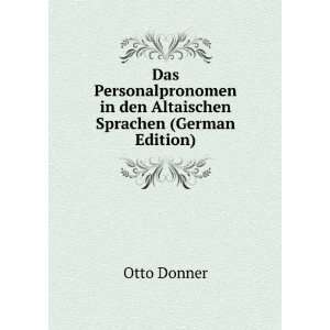   in den Altaischen Sprachen (German Edition) Otto Donner Books