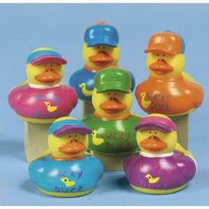   : One Dozen (12) Lucky Duck Rubber Ducky Party Favors: Toys & Games