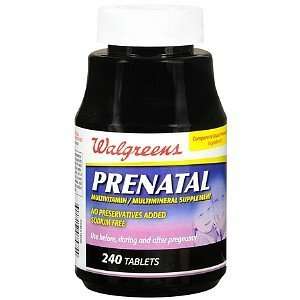  Walgreens Prenatal Multivitamin Tablets, 240 ea: Health 