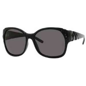 Valentino 5737 Shiny Black Smoke Lens Sunglasses