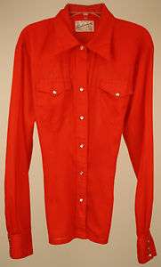   Ranchwear Cowgirl Rodeo Red Western Shirt Snap Button Down Medium M 6